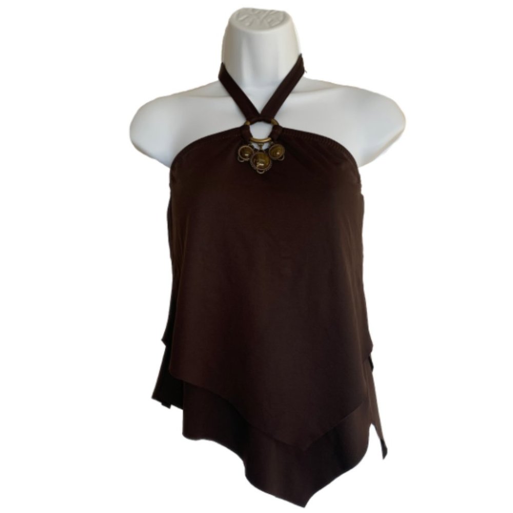 Brown Halter Top (Tankini) - Becca
